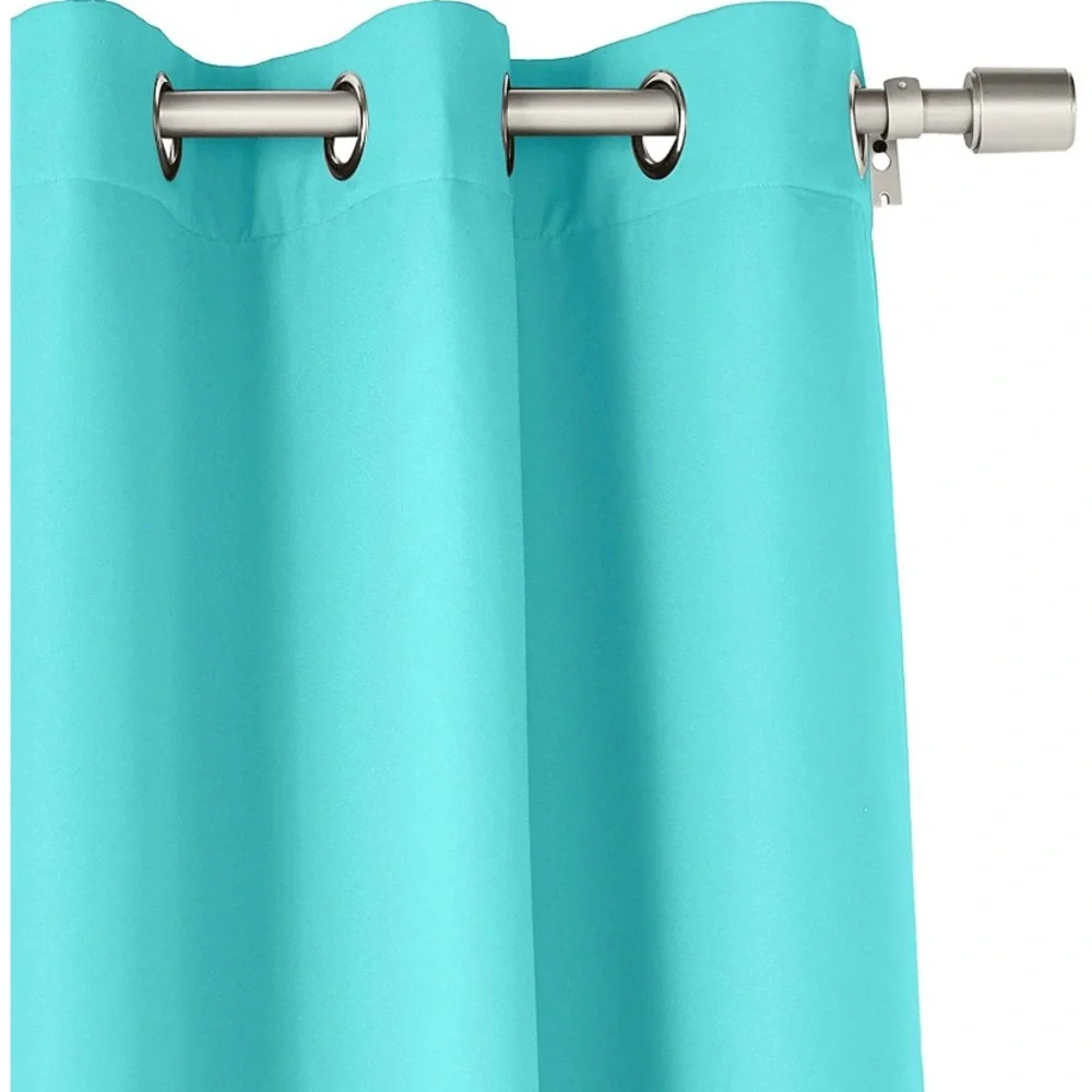 Aqua Blue Grommet Top blackout Drape/Curtains